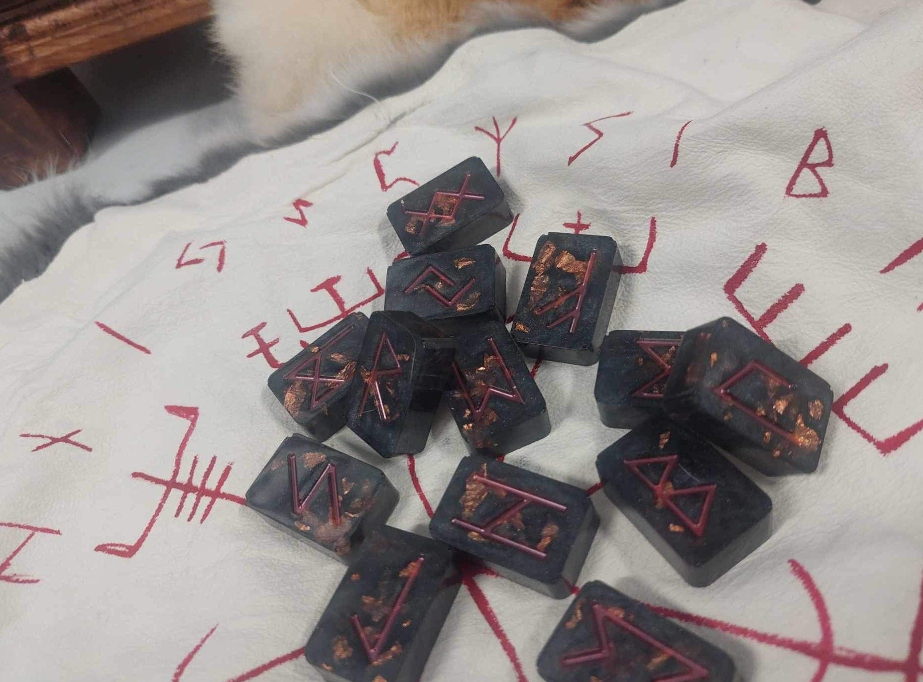 Base Rune Black Base Runes set, Witch runes, elder futhark runes, resin runes ...
